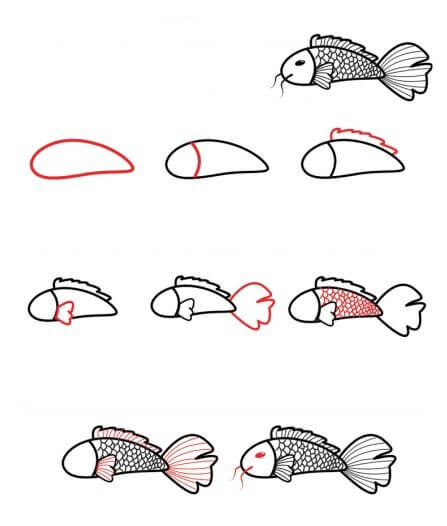Koi fish idea (7) Drawing Ideas