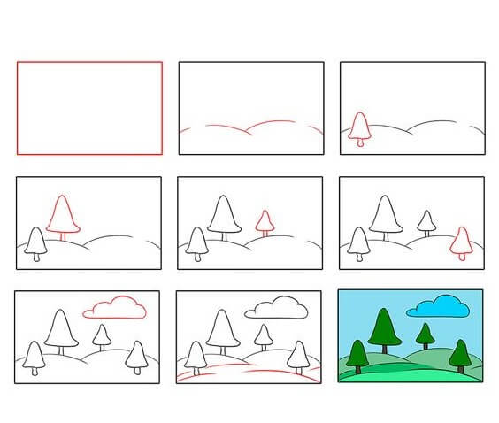 Landscape idea (1) Drawing Ideas