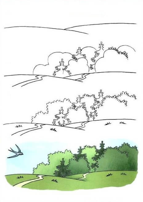 How to draw Landscape idea (16)