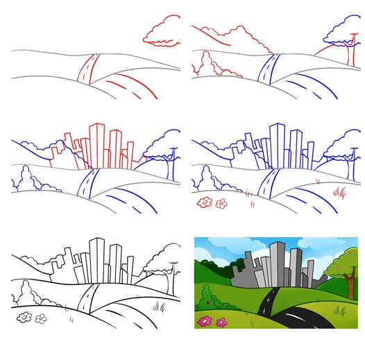 Landscape idea (20) Drawing Ideas