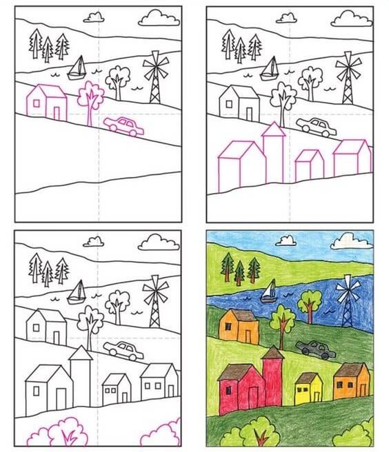 Landscape idea (23) Drawing Ideas