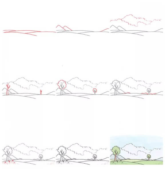 Landscape idea (28) Drawing Ideas