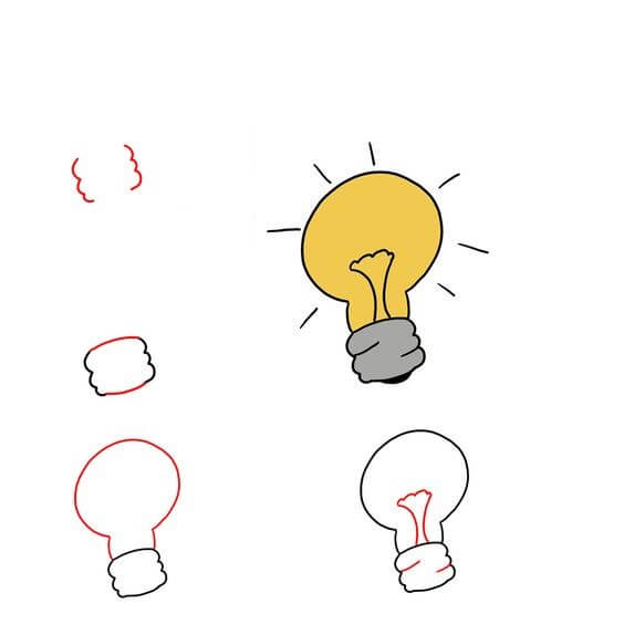 Light bulb idea (11) Drawing Ideas