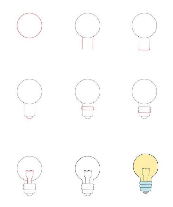 Light bulb idea (14) Drawing Ideas