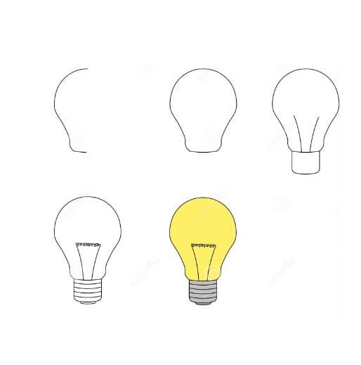 How to draw Light bulb idea (17)