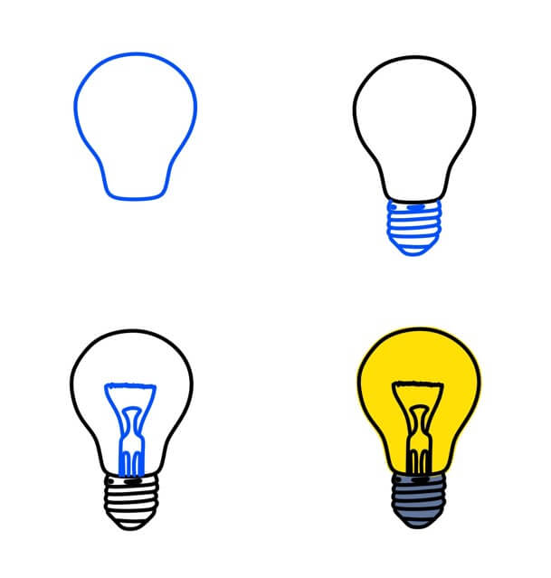 Light bulb idea (24) Drawing Ideas