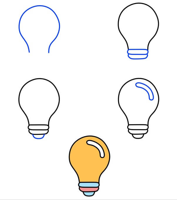 How to draw Light bulb idea (25)