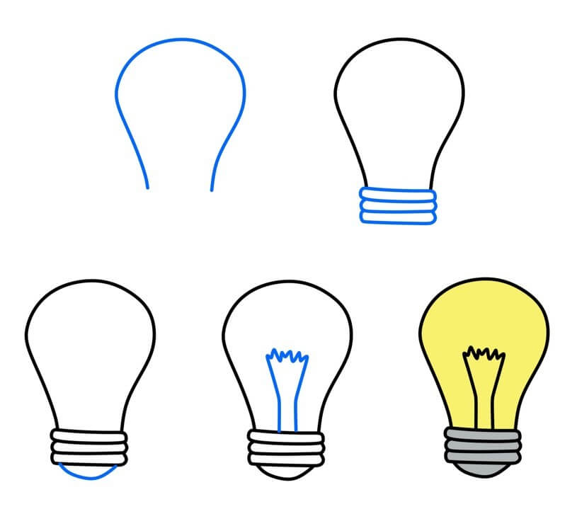 Light bulb idea (26) Drawing Ideas