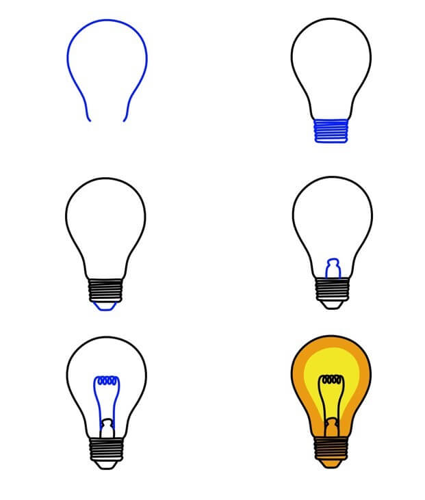 How to draw Light bulb idea (27)