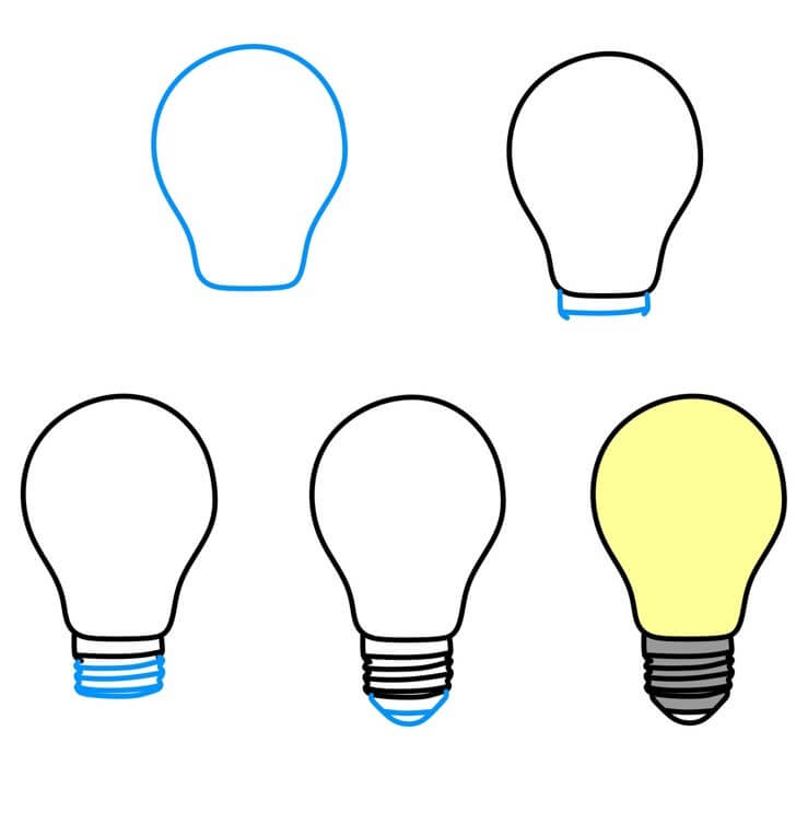 How to draw Light bulb idea (28)