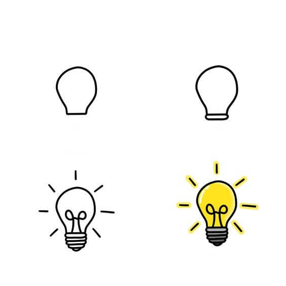 Light bulb idea (6) Drawing Ideas