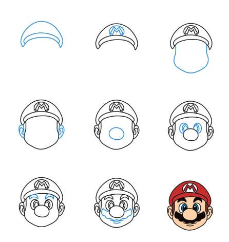 Mario face (1) Drawing Ideas