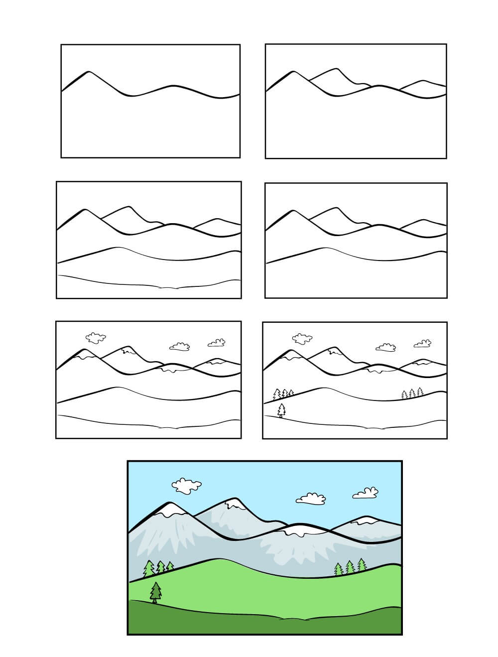 Mountains idea (10) Drawing Ideas