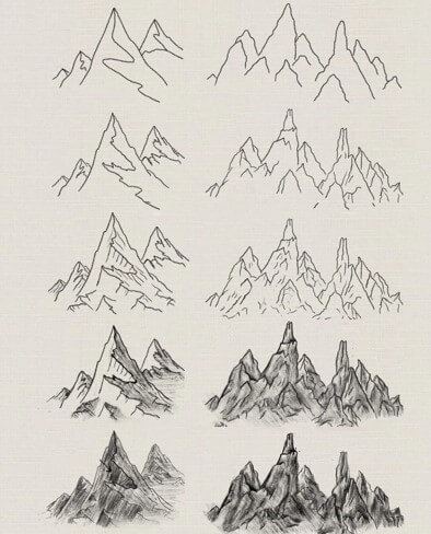 Mountains idea (12) Drawing Ideas