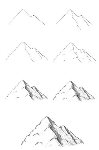 Mountains idea (13) Drawing Ideas
