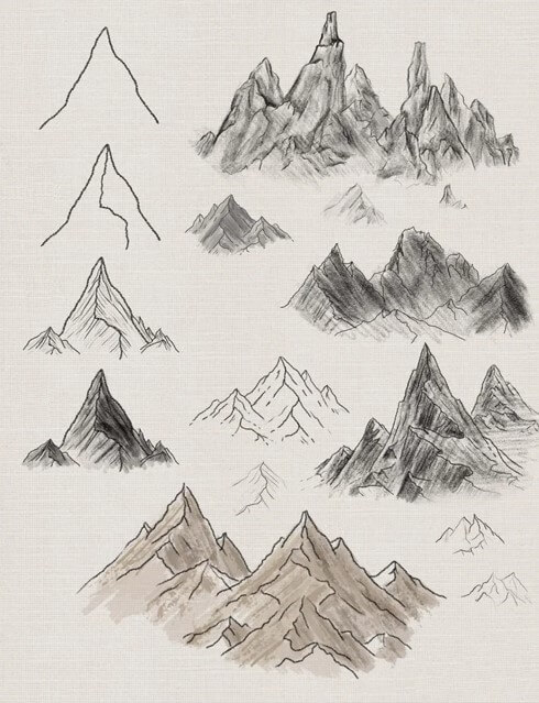 Mountains idea (14) Drawing Ideas