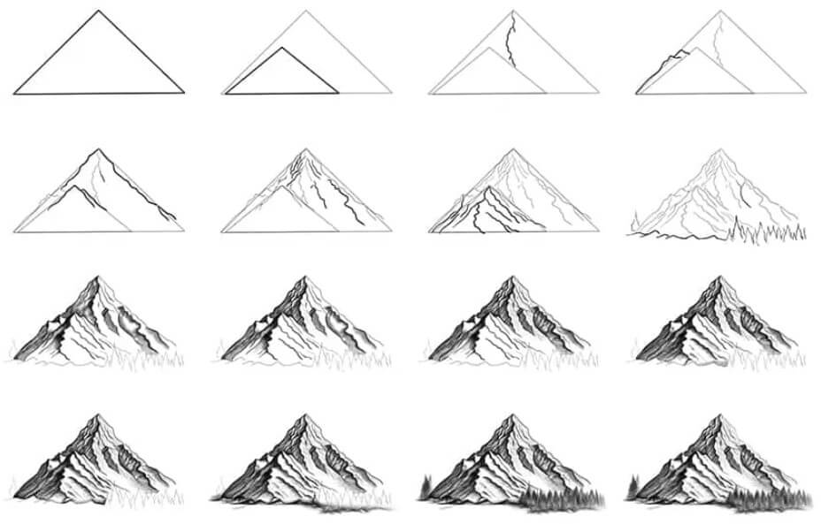 Mountains idea (18) Drawing Ideas