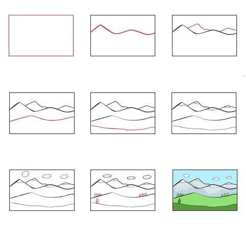 How to draw Mountains idea (21)