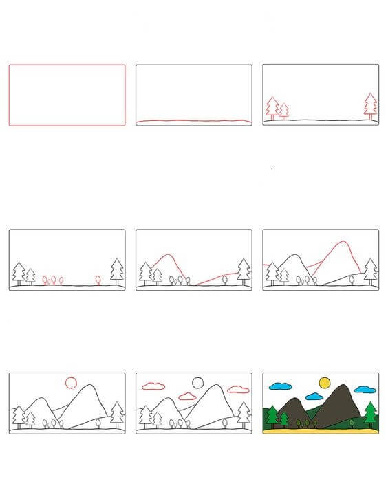 Mountains idea (4) Drawing Ideas