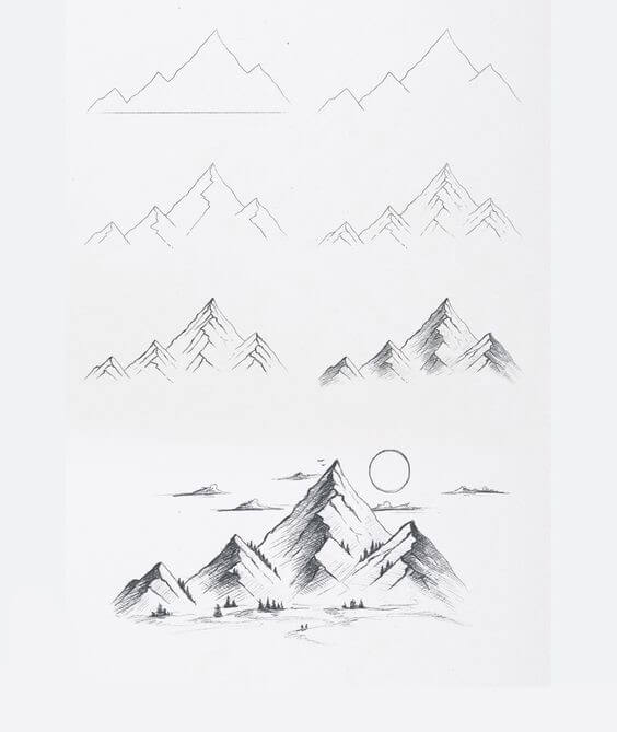Mountains idea (9) Drawing Ideas