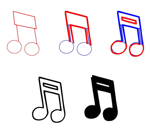 Musical notes idea (10) Drawing Ideas