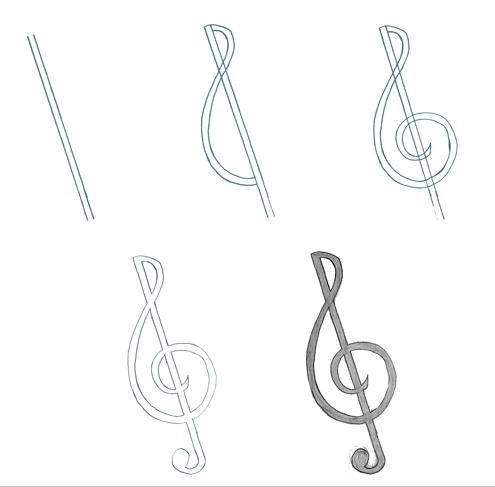 Musical notes idea (12) Drawing Ideas