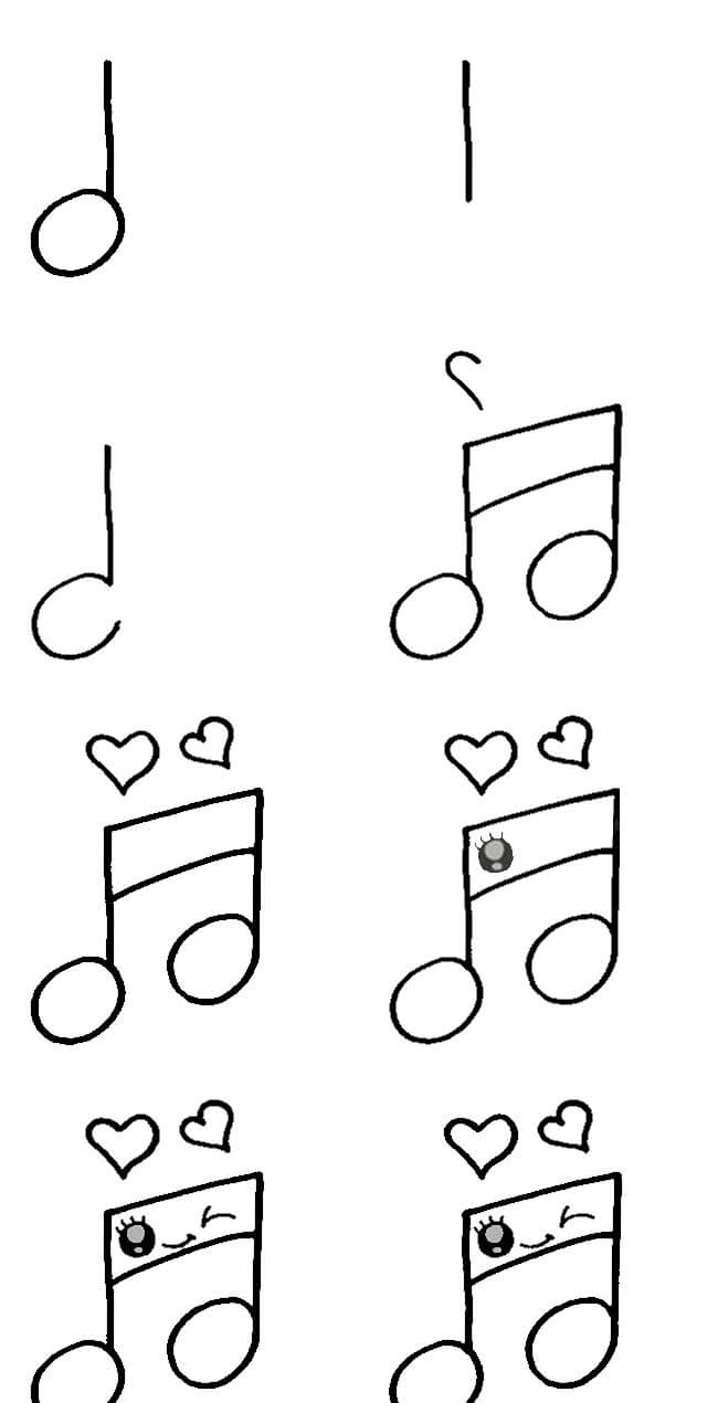 Musical notes idea (15) Drawing Ideas