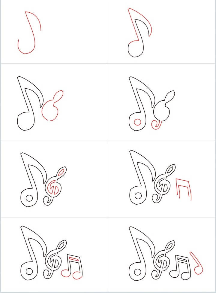 Musical notes idea (5) Drawing Ideas