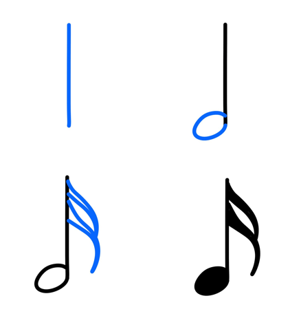 Musical notes idea (6) Drawing Ideas