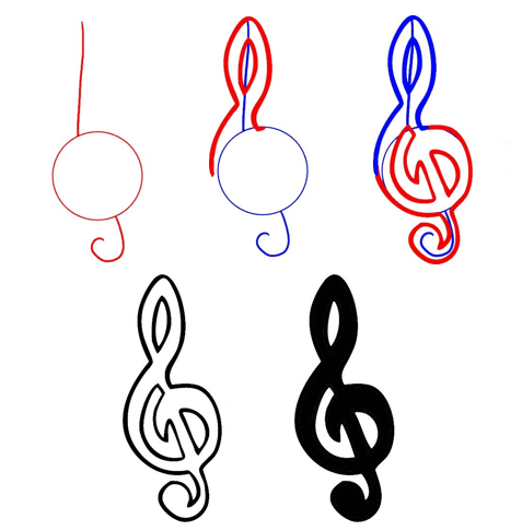 Musical notes idea (7) Drawing Ideas