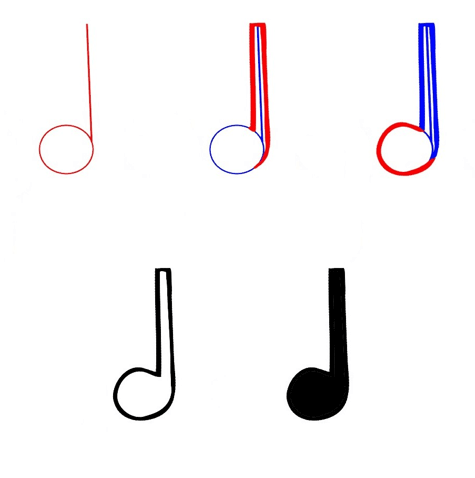 Musical notes idea (8) Drawing Ideas