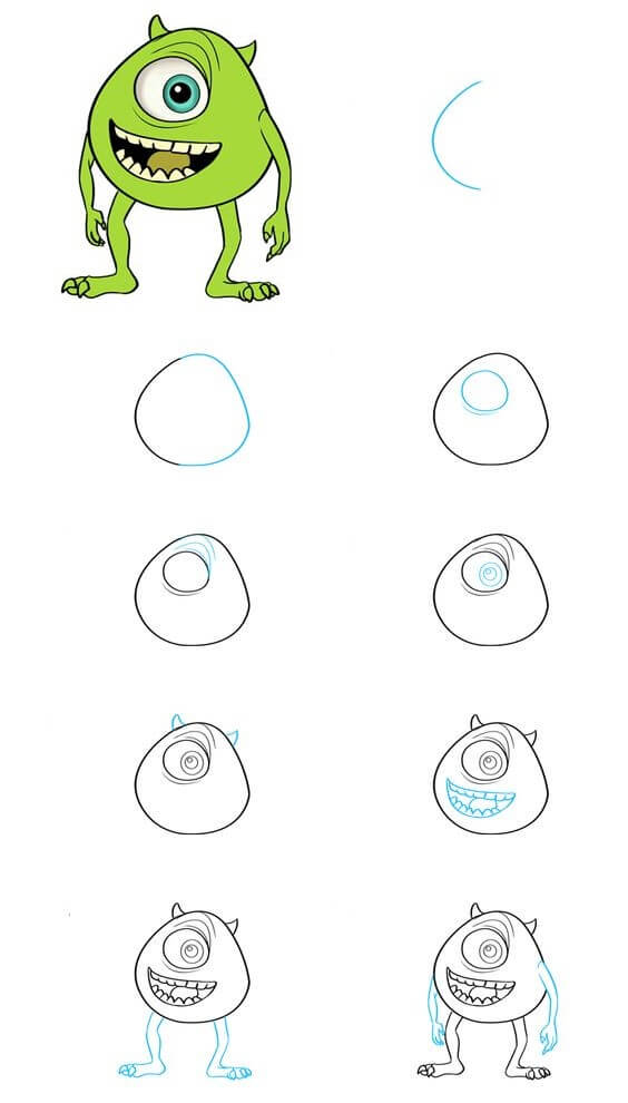 One-eyed monster (3) Drawing Ideas