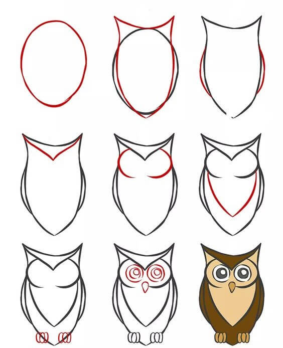 Owl idea (13) Drawing Ideas