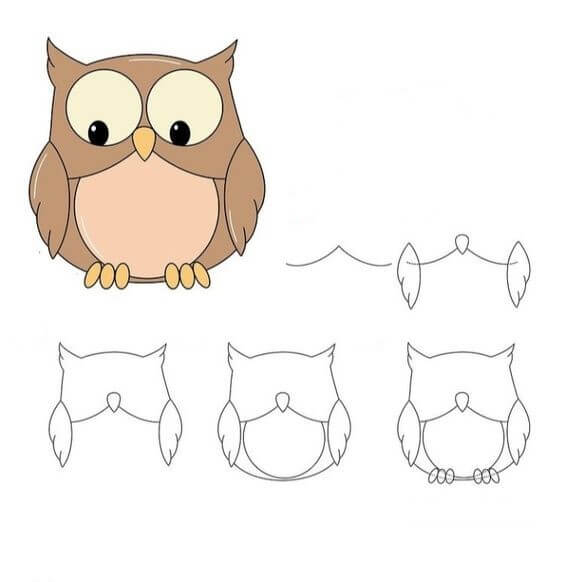 Owl idea (18) Drawing Ideas
