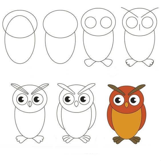 How to draw Owl idea (26)