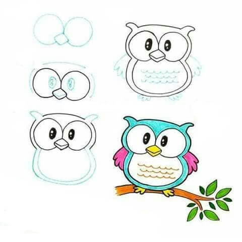 Owl idea (37) Drawing Ideas