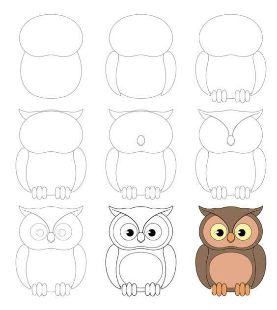 Owl idea (46) Drawing Ideas