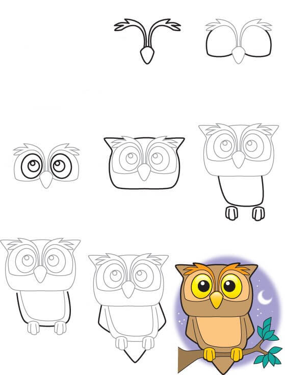 How to draw Owl idea (47)