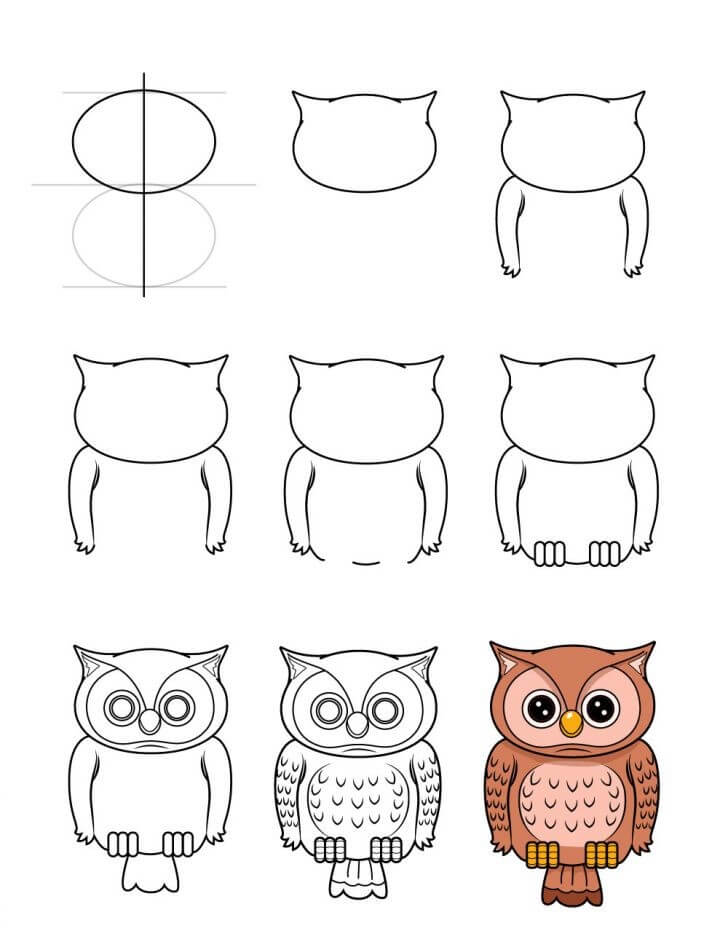 Owl idea (48) Drawing Ideas