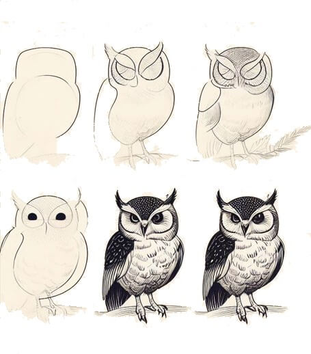 Owl idea (7) Drawing Ideas