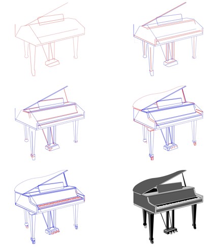 Piano idea (13) Drawing Ideas