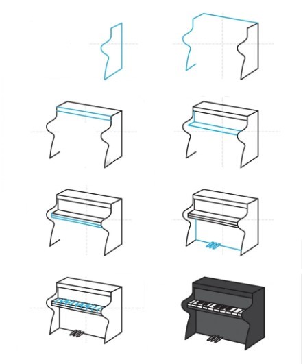 Piano idea (14) Drawing Ideas