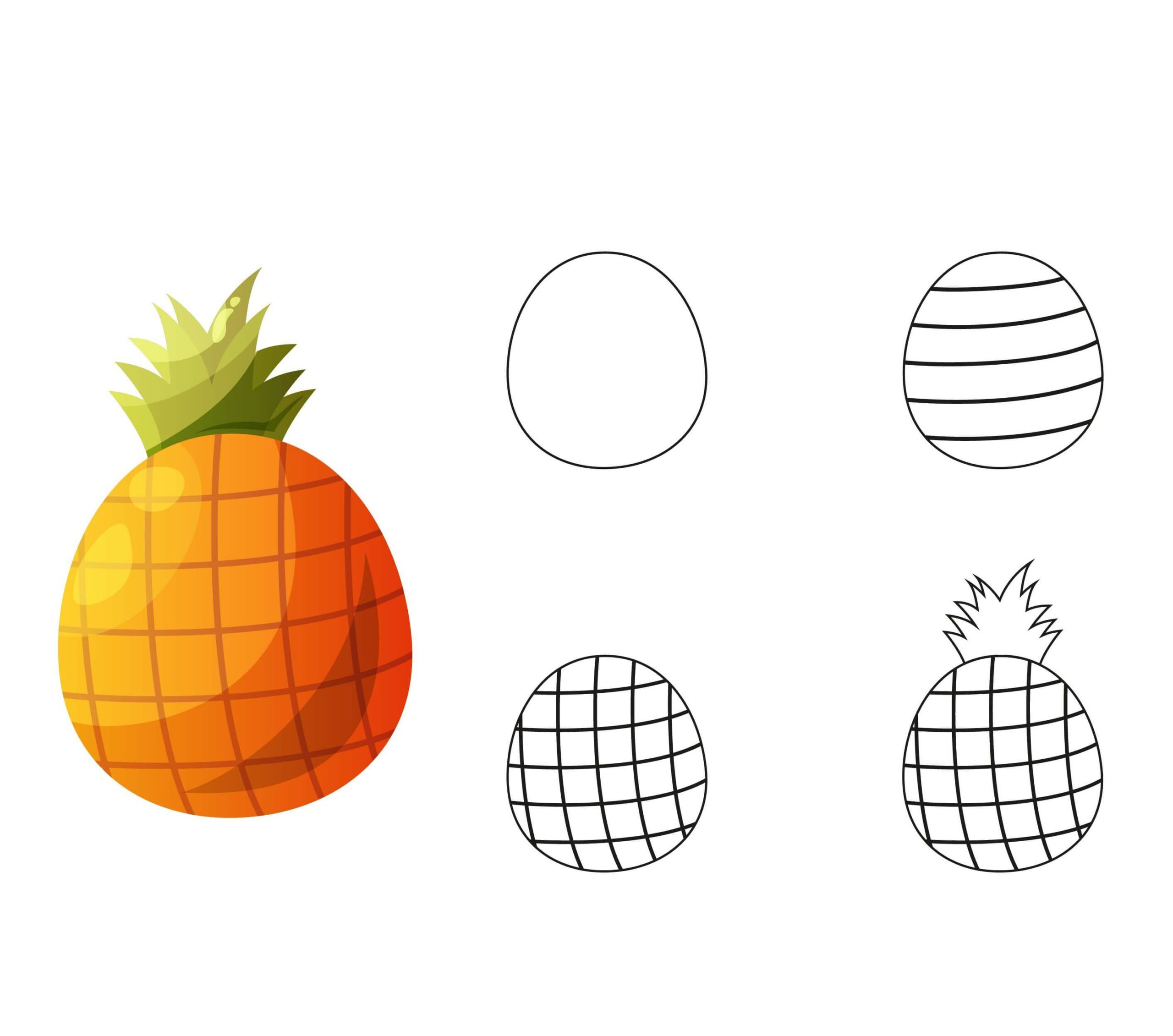 Pineapple idea (12) Drawing Ideas