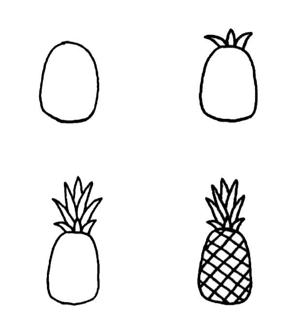 How to draw Pineapple idea (13)