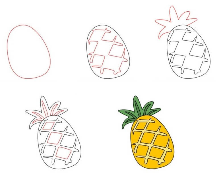 Pineapple idea (15) Drawing Ideas