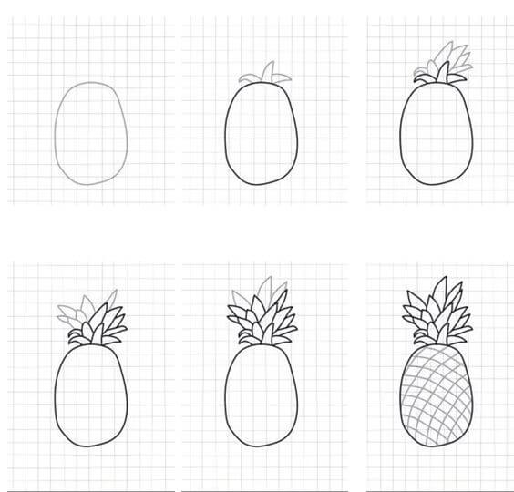 How to draw Pineapple idea (2)