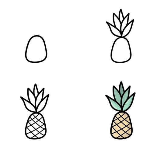 How to draw Pineapple idea (20)