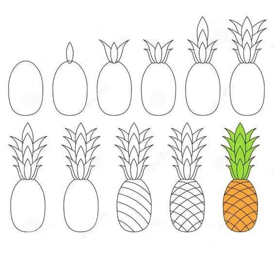 Pineapple idea (21) Drawing Ideas