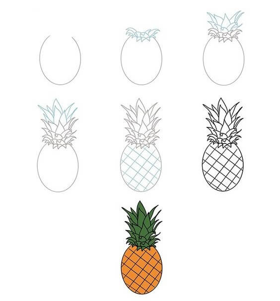 Pineapple idea (23) Drawing Ideas