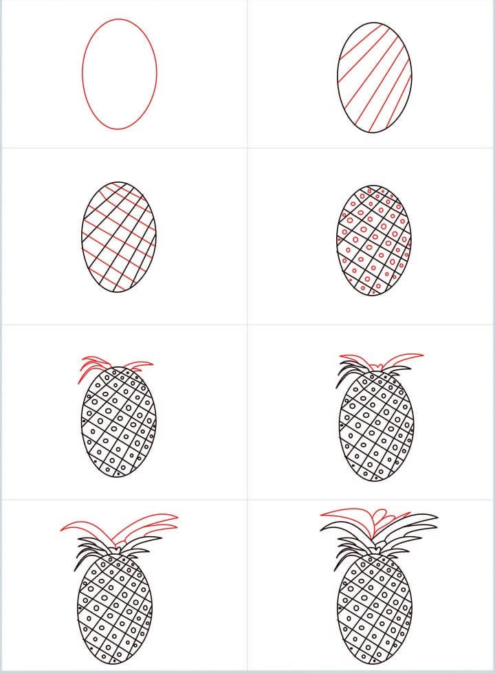 How to draw Pineapple idea (24)